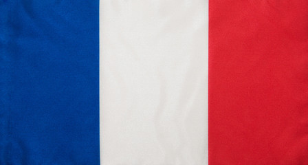 Flag of France on satin texture