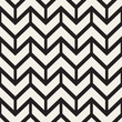 Vector Seamless Black And White Chevron ZigZag Lines Geometric Pattern