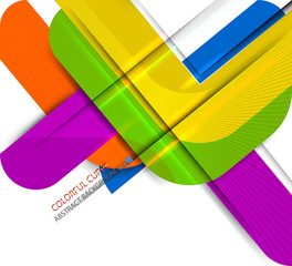 Colorful shape scene vector abstract on a white background