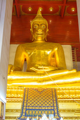 Buddha statue in historical park for tourist and visitor to pray