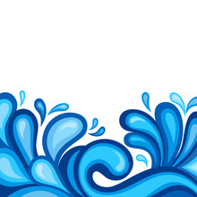 Blue Sea Waves Background