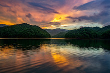 Mountain Lake, Scenic Sunset, Kentucky