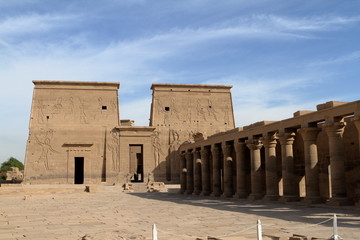 Der Isis Tempel von Philae in Ägypten 