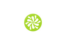 Lemon Abstract Fruit Logo