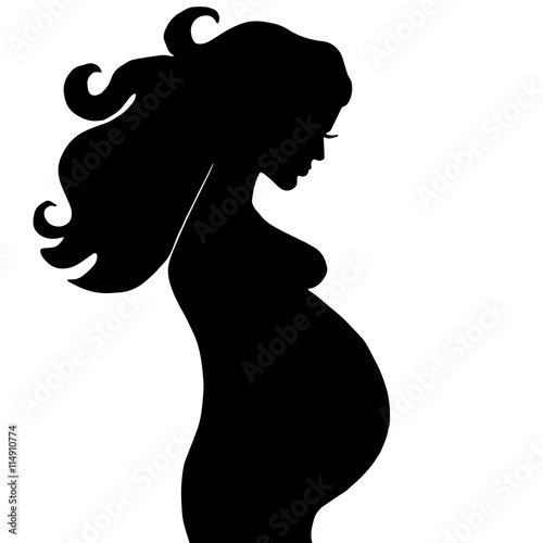 Download pregnant woman outline Stock Vector | Adobe Stock