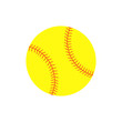 Flat icon softball ball. Vector illustration.