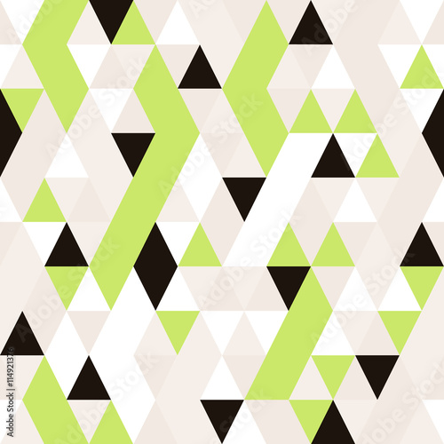powielony-kolorowy-abstrakcyjny-wzor-w-czarne-i-zielone-trojkaty