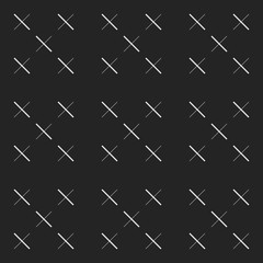 Poster - Seamlessly repeatable geometric pattern - Abstract monochrome ba