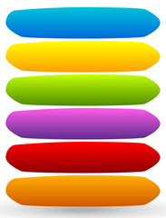Poster - Set of 6 colorful, vivid button, banner backgrounds with blank s