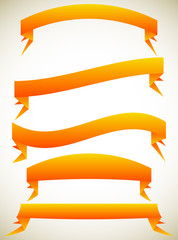 Poster - Geometric banners with 5 warp / distortion effect isolated on br