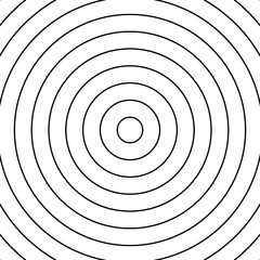 Poster - Concentric circles pattern. Abstract monochrome-geometric illust