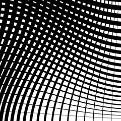 Poster - Irregular grid, mesh pattern Geometric minimal pattern with warp