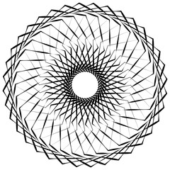 Poster - Abstract geometric spiral element with intersecting lines