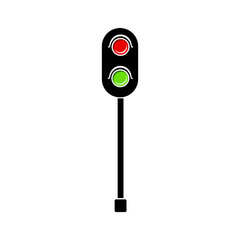 Poster - Rail traffic for trains icon in simple style isolated on white background