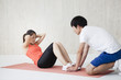 © Monet - Women are sit-ups are auxiliary to the male coach