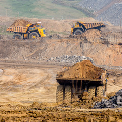 Wall Mural - Big yellow mining truck