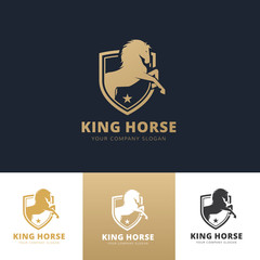 Wall Mural - King Horse Logo,animal logo brandidentity