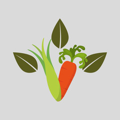 Poster - healthy food organic product isolated icon design