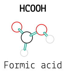 HCOOH formic acid molecule