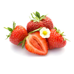 Wall Mural - Ripe red strawberries