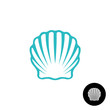 © kilroy79 - Seashell logo. Scallop seashell elegant symbol. Sea shell isolated.