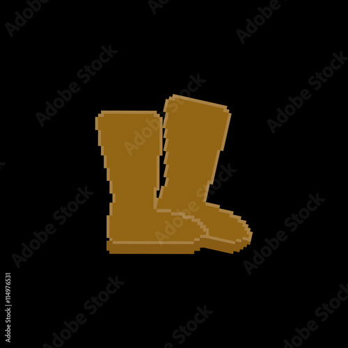 Pixel art. Vector illustration. Winter boots , Buy this