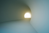 Fototapeta Perspektywa 3d - Grey tunnel