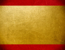 Abstract Gold Background Of Red Transparent Stripe Or Ribbon, Old Texture