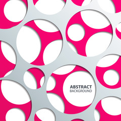Aufkleber - Abstract circle background with drop shadows. Vector illustration.