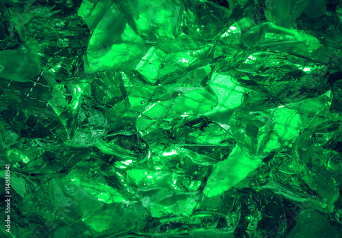 Cuadros en Lienzo Ultramarine background of shiny-crystal stones lit mysterious gl