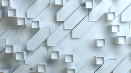 Poster - abstract 3d background made of oblong geometry