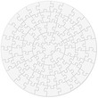 Circular jigsaw puzzle vector illustration