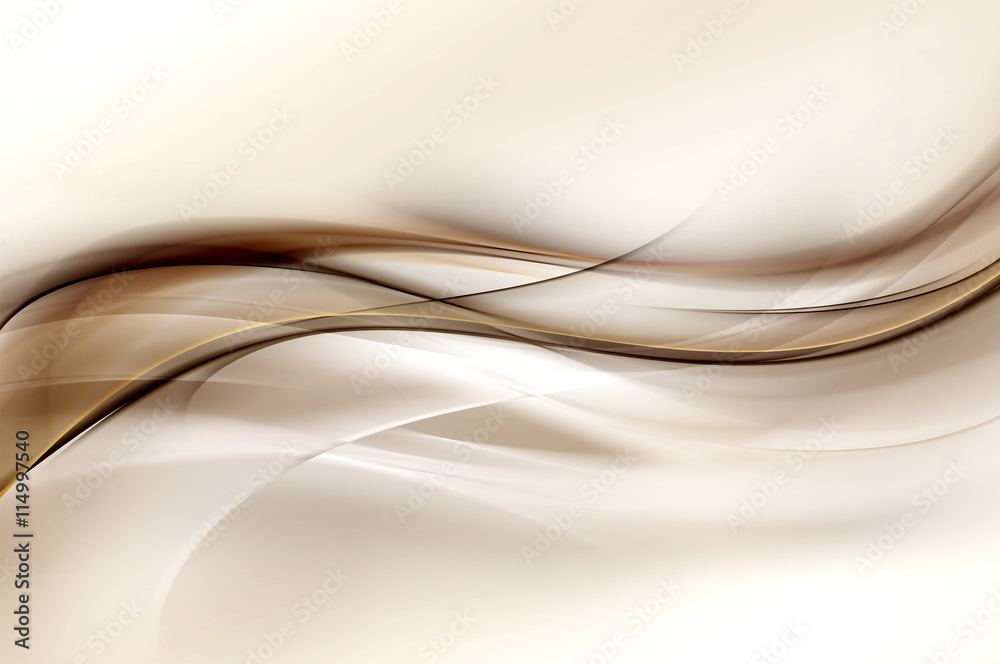 Abstract Brown Wave Design Background - obrazy, fototapety, plakaty 