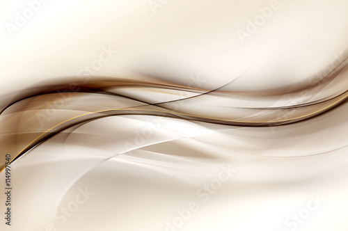 Naklejka dekoracyjna Abstract Brown Wave Design Background