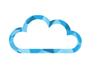 CLOUD icon with polygon pattern