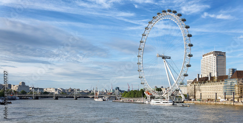 Fotografía London Eye an der Themse, England