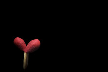 Match Made A Heart On Black Background