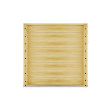 Vector Illustration Of A Closed Wooden Box