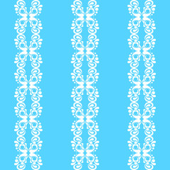 Poster - Rows of white patterns in an abstract style.