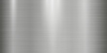 Realistic Metal Texture Background With Lights, Shadows And Scraths In Gray Tint. Perfect For Your Metal Industry Design