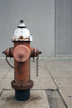 Old Rusty Fire Hydrant On A City Street