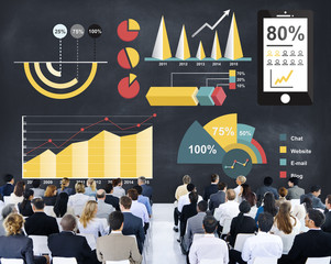 Wall Mural - Diagram Percentage Business Chart Concept
