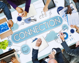 Poster - Connection Relationship Togetherness Social Networking Concept