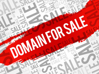 Poster - DOMAIN FOR SALE words cloud, business concept background