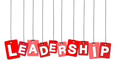 Wall Mural - Vector colorful hanging cardboard. Tags - leadership