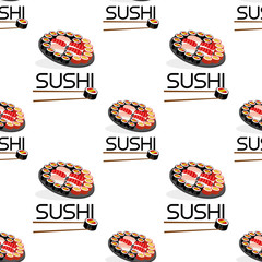 Canvas Print - Sushi rolls.