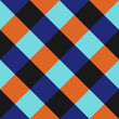 © asamask92 - Blue Orange Chess Board Diamond Background Vector Illustration