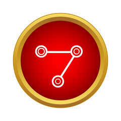 Poster - Three connection points icon in simple style on a white background