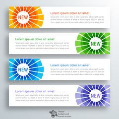 Wall Mural - infographics web banner & label design #new icon_sunburst