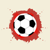Fototapeta Sport - Soccer Championship. on watercolor background